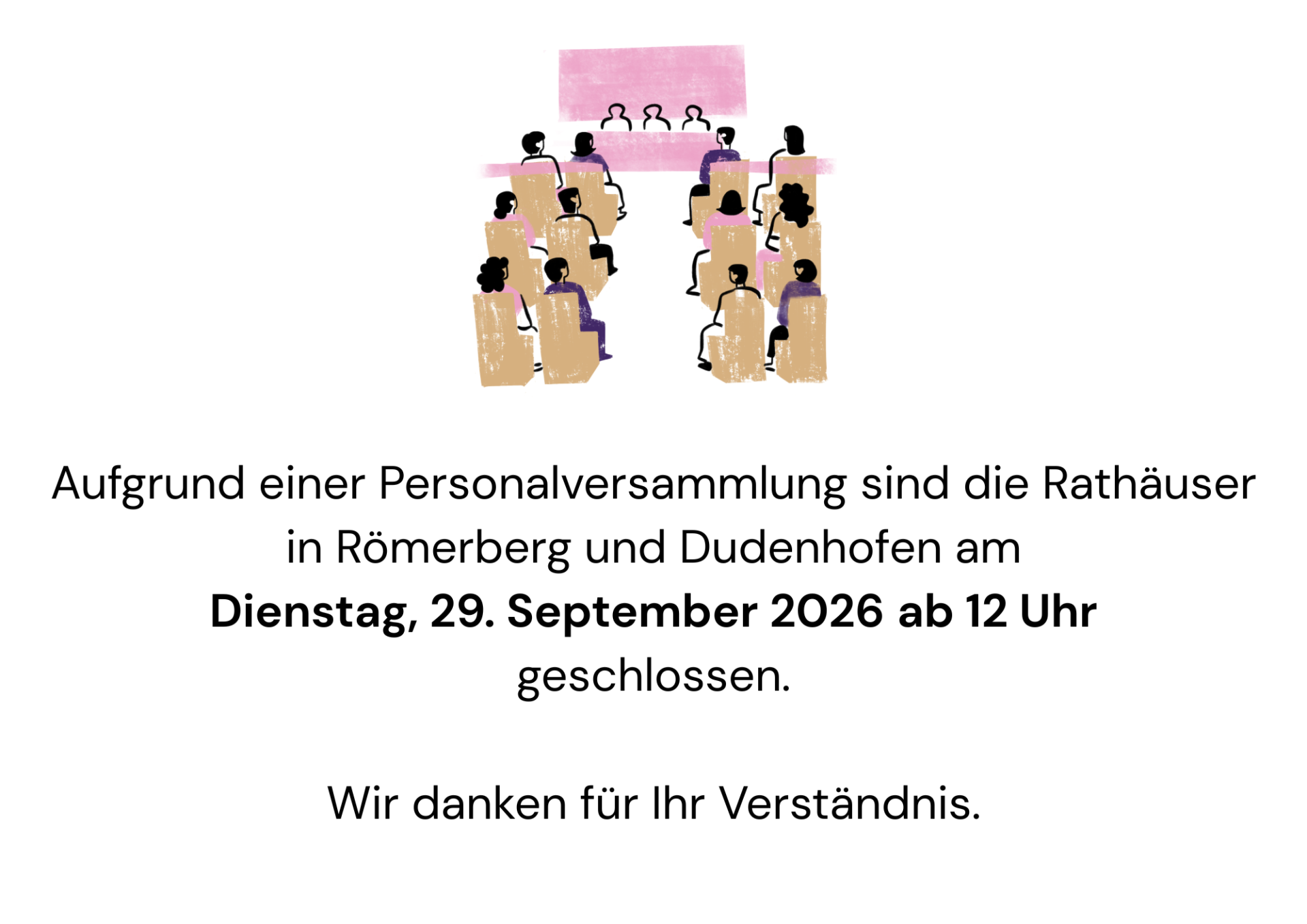 Verwaltung geschlossen